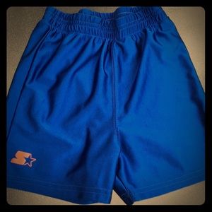 Blue gym shorts